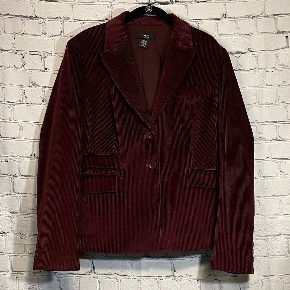 Body by Victoria Women's Corduroy Blazer Size 16 Never Worn Vintage Dark Purple